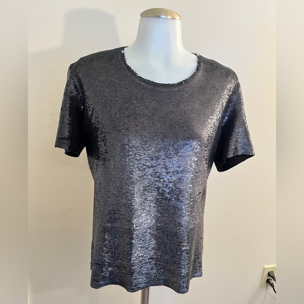 IRO Cirilla Embellished Sequin Short Sleeve Top, Sz 3, EXCELLENT condition!